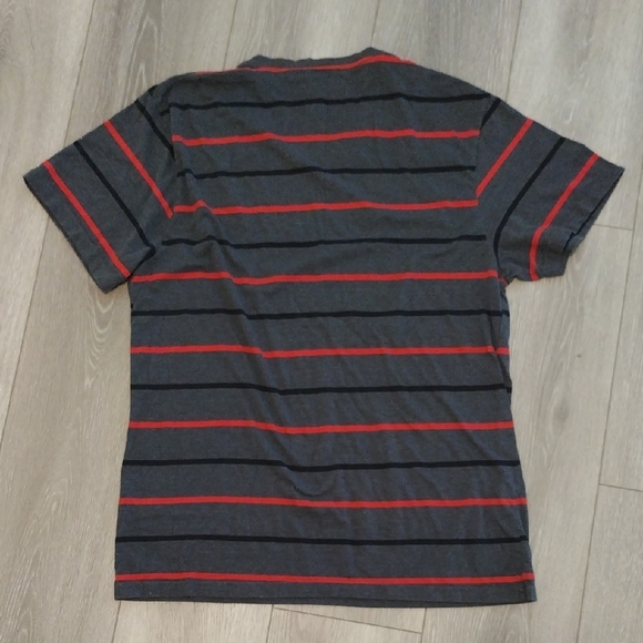 Carbon Black and Red Striped Tee - Picture 9 of 11